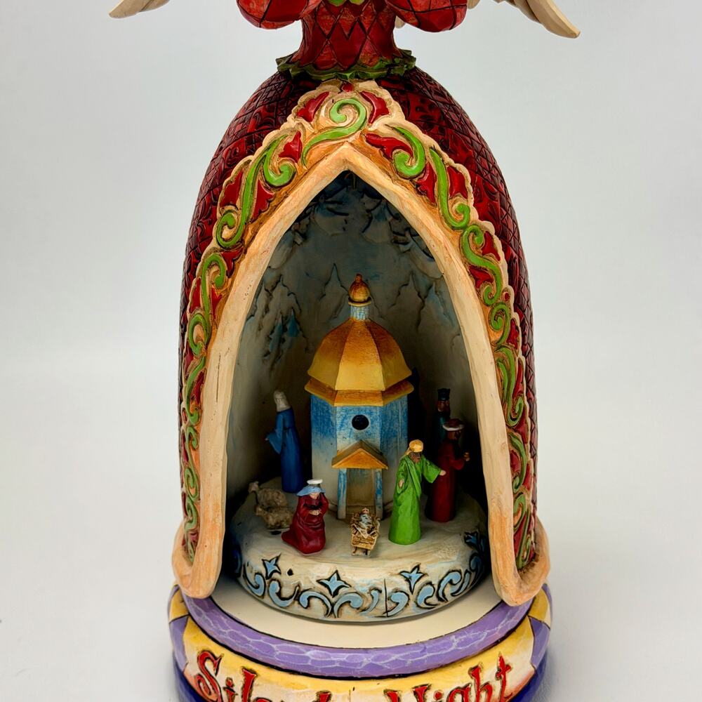 JIm Shore Heartwood Creek Angel Silent Night Musical Light Movement